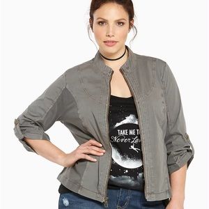 Torrid Mixed Fabric Jacket